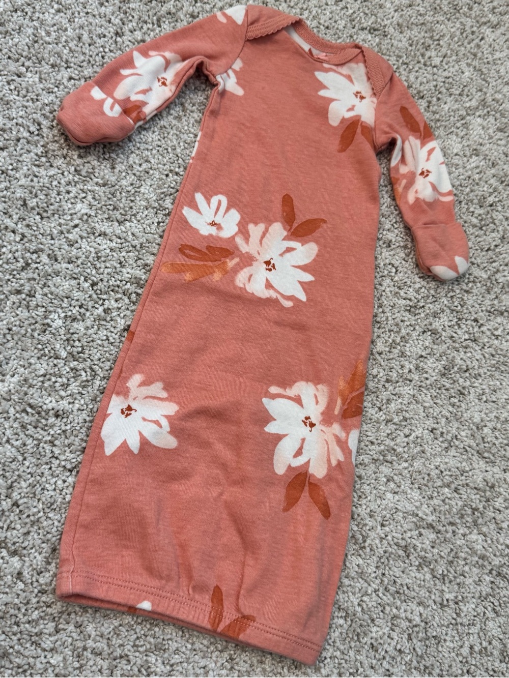 Carter's Dusty Rose Floral Long-Sleeve nightgown